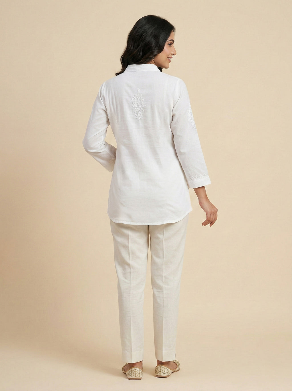 Floral Hand Embroidered Shirt