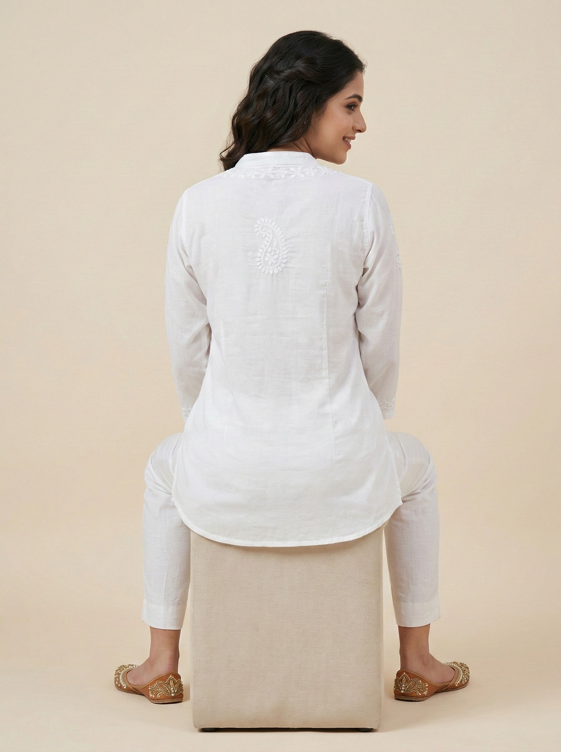 Floral Hand Embroidered Shirt