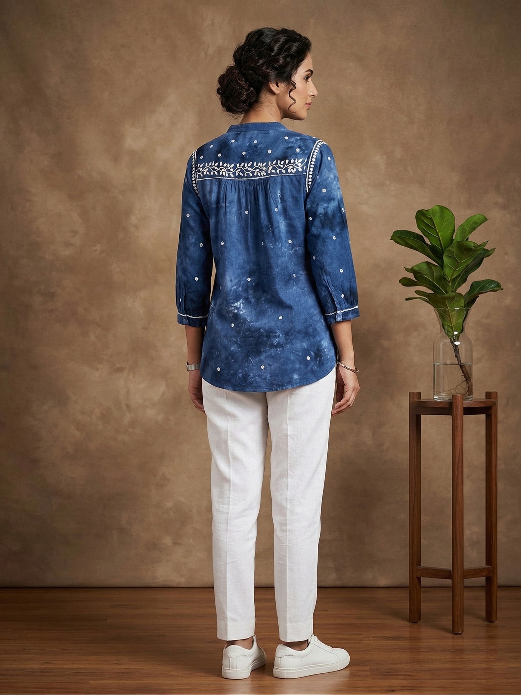 Floral Hand Embroidered Shirt