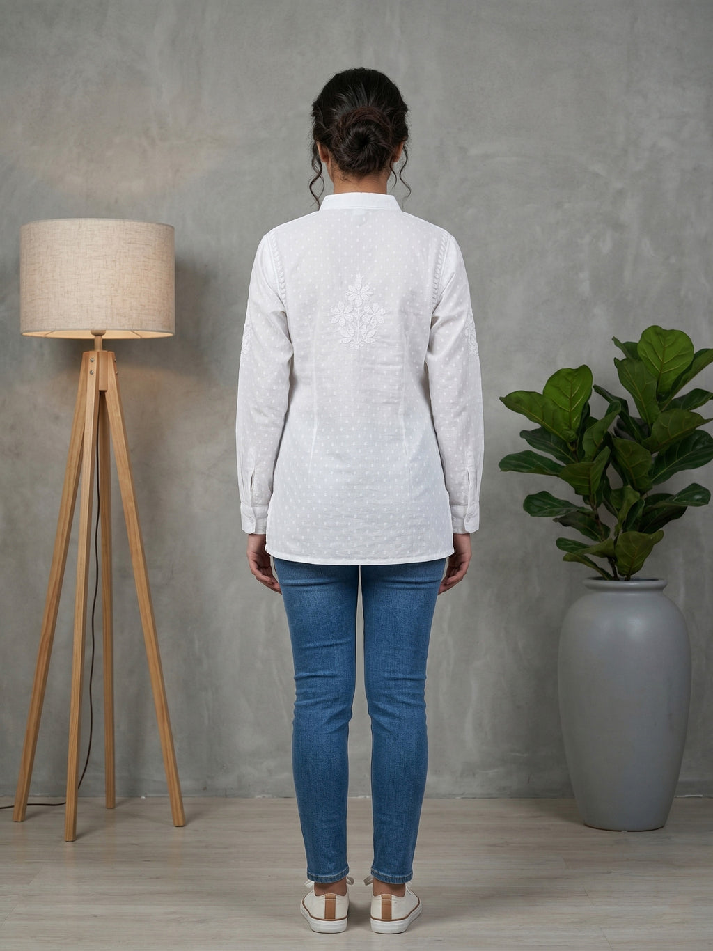 Floral Hand Embroidered Shirt