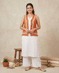 Women Floral Embroidered Chikankari Waist Coat